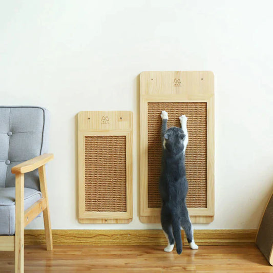 Mounted cat scratching post
